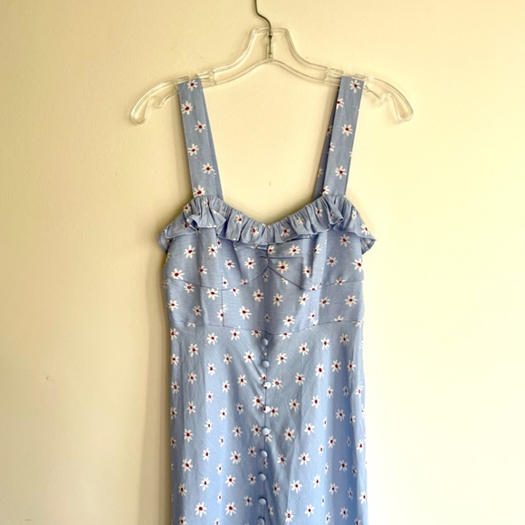 Zara Floral Linen Blend Dress - Picture 5 of 6
